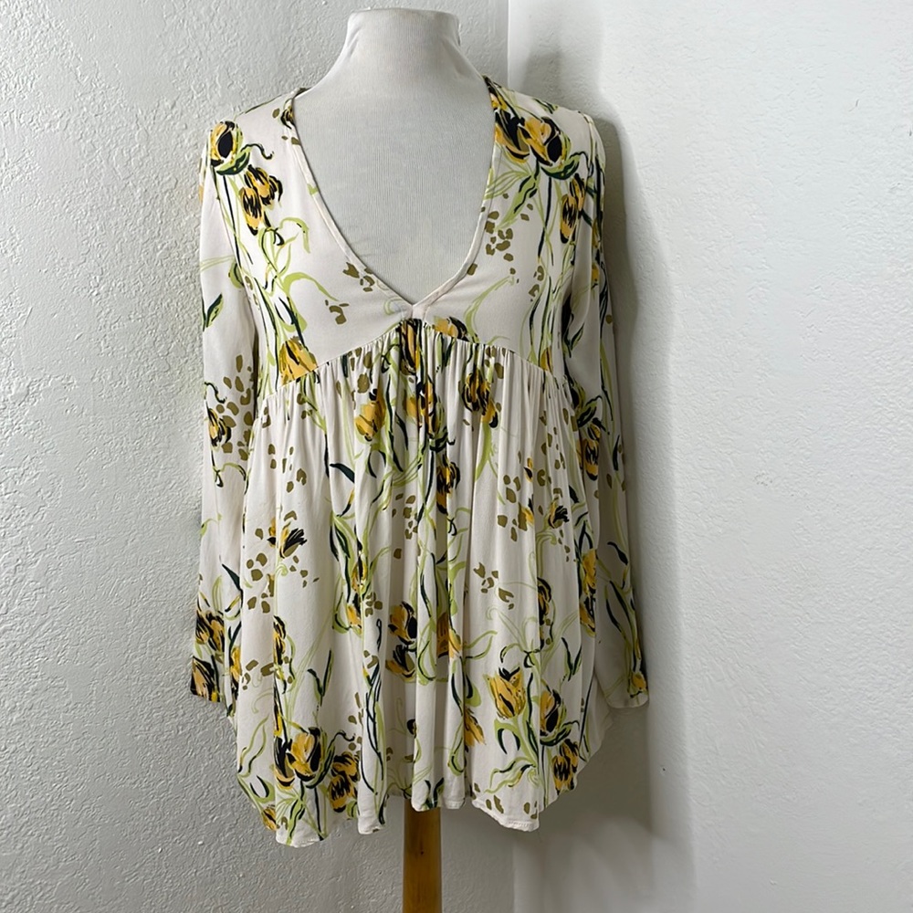 Free people loose fit blouse long sleeve • small